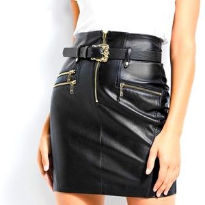 Guess Jenny High-Rise Moto Skirt